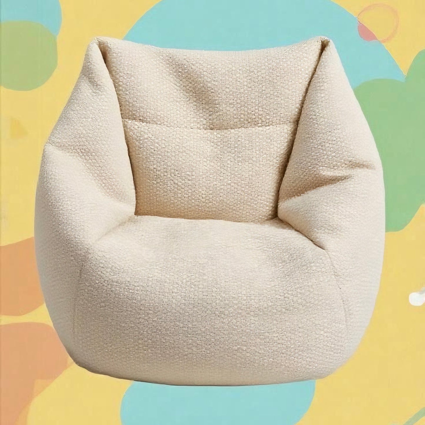 Adorable Tiny Bean Bag Chair 1:6 scale- Fluffy EPS Filling, Perfect for Dolls & Dioramas 🌈 (3 Dreamy Colors！）