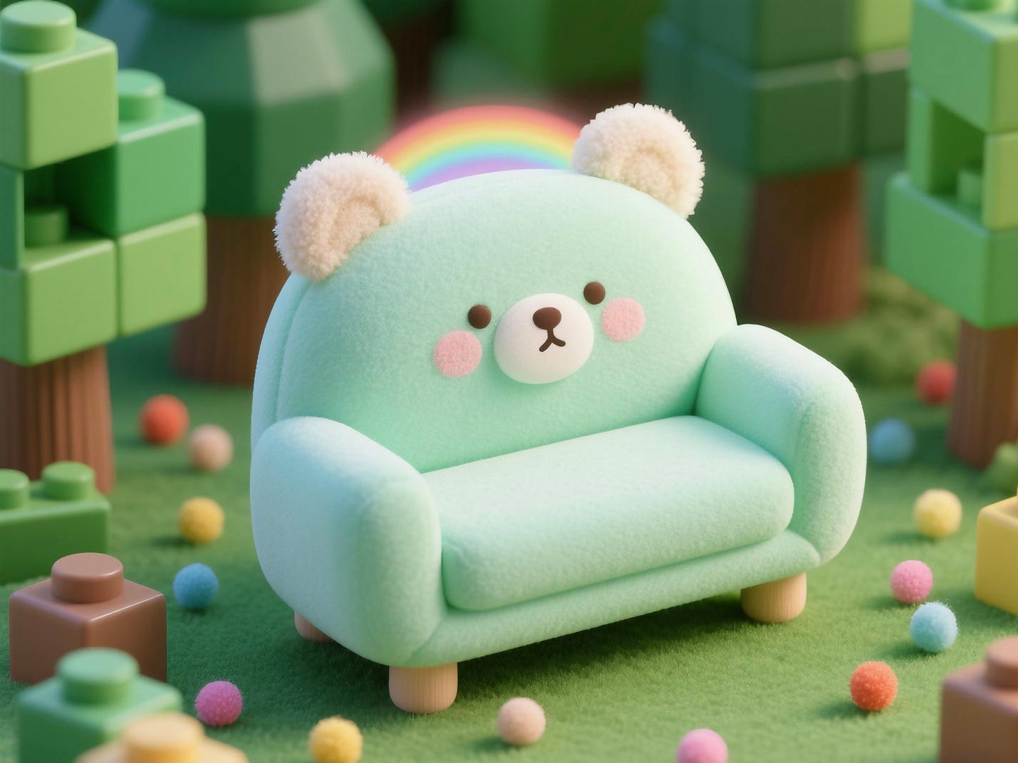 Miniature Sofa Set  1:6 scale| Cloud Star/Bear Ear/Bunny Style | Dollhouse Deco
